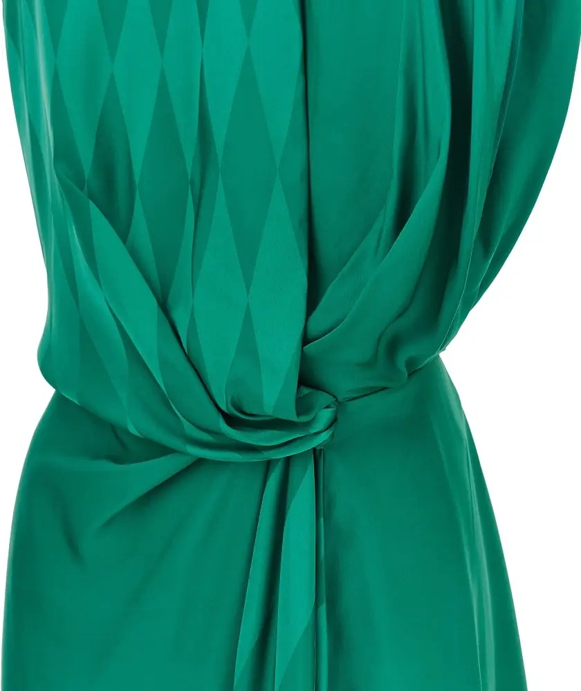 Rochii Diamond motif silk-blend midi dress - Img 2