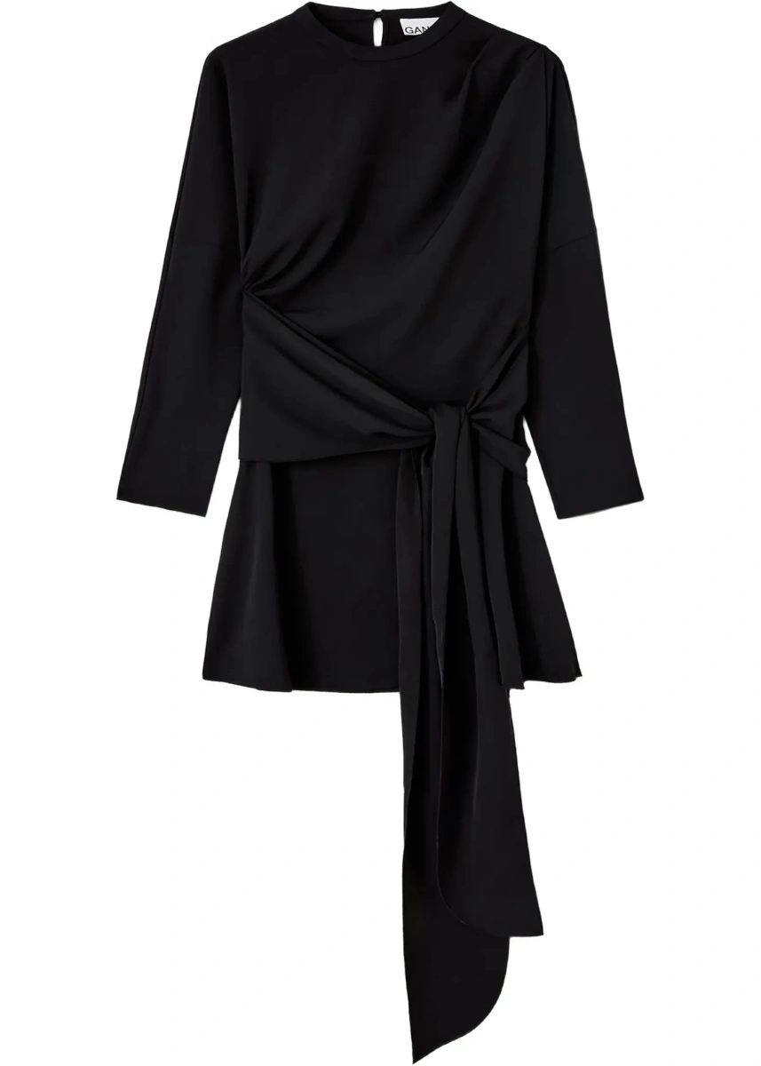 Rochii Draped-knot crepe mini Dress - Img 6