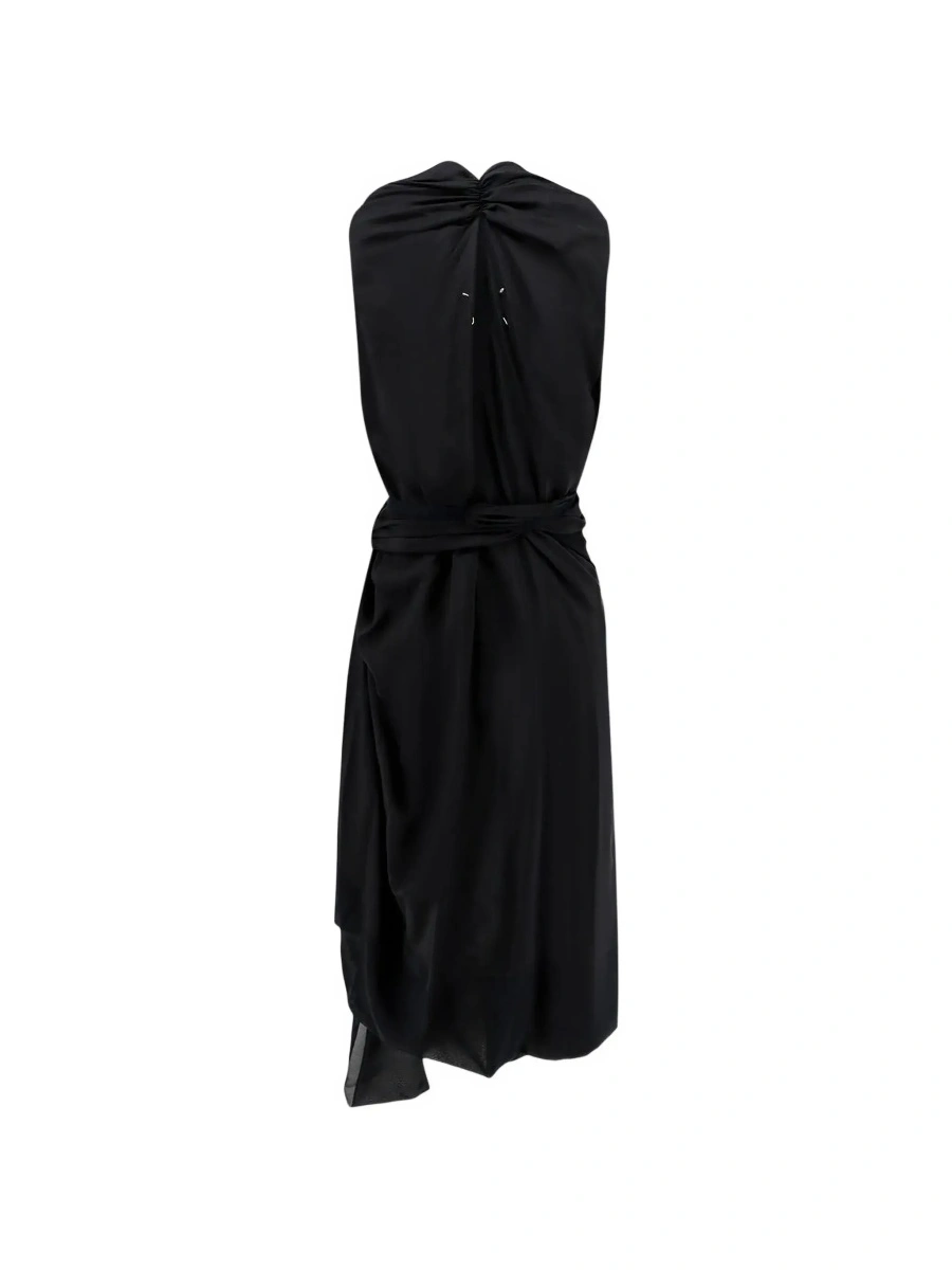 Rochii Draped silk midi dress - Img 5