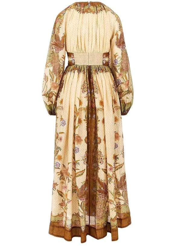 Rochii 'Indra' cotton and silk long dress - Img 3