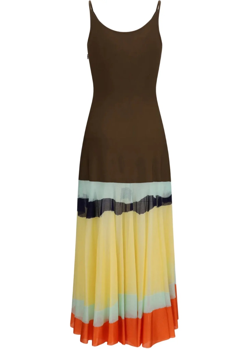 Rochii Long Dress with color-striped skirt - Img 4