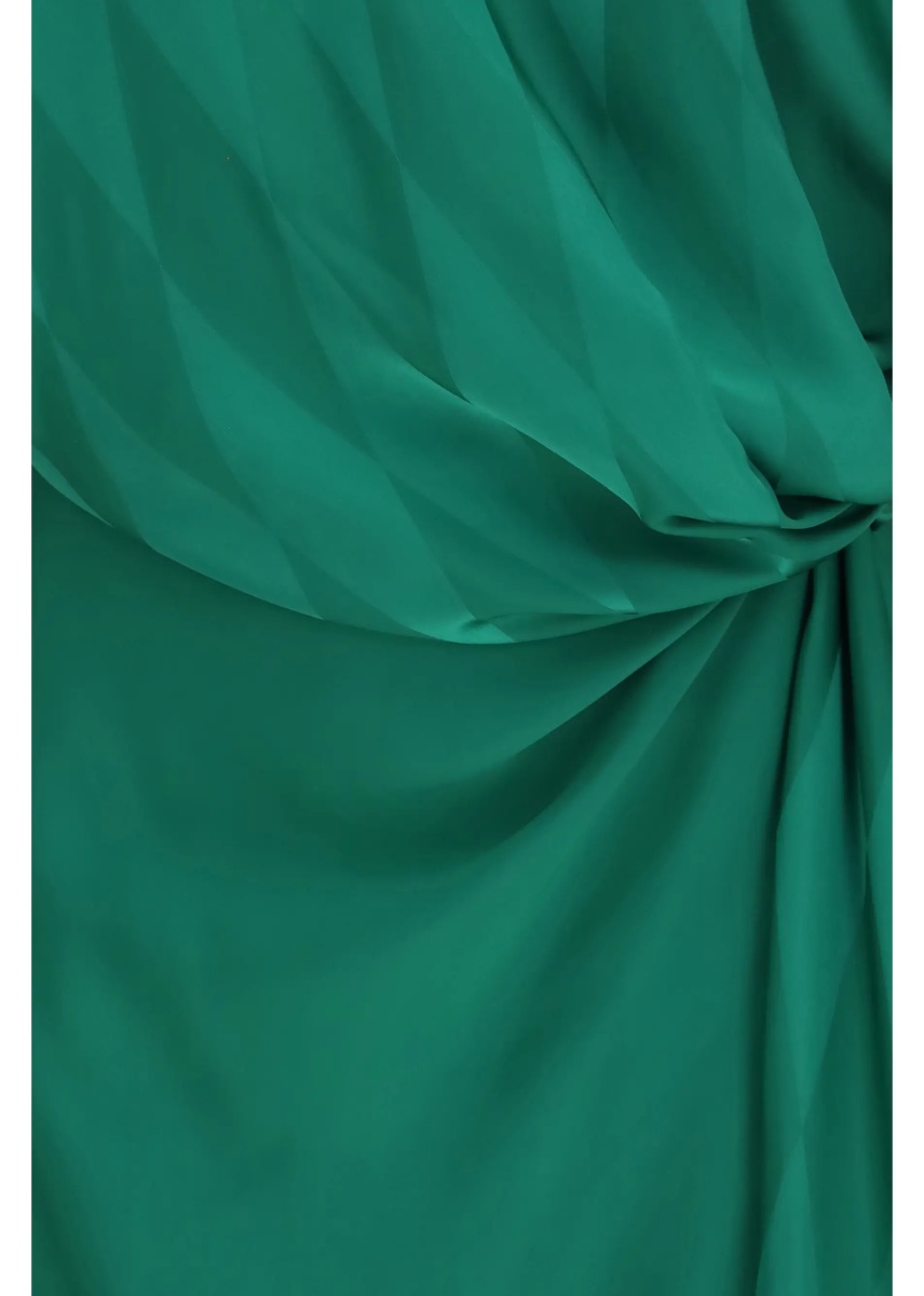 Rochii Midi silk Dress with twist detail - Img 3