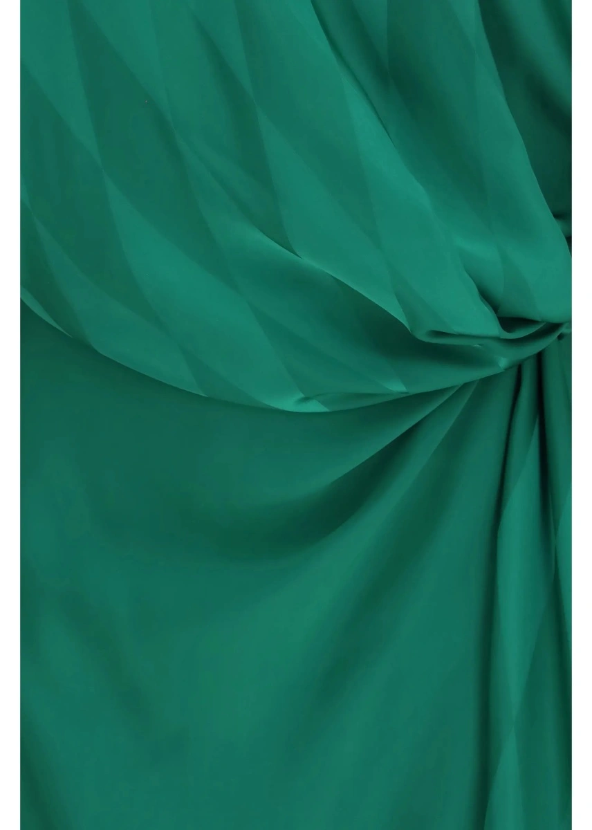 Rochii Midi silk Dress with twist detail - Img 3