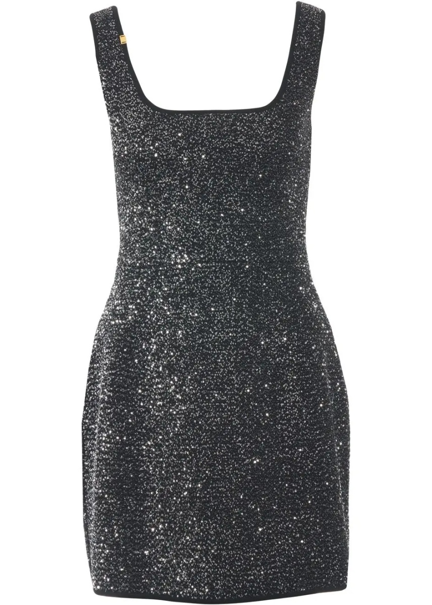 Rochii Mini dress with sequin application - Img 2