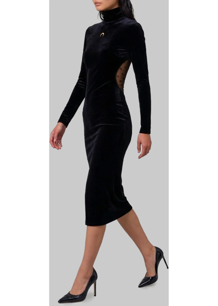 Rochii Moon Logo Velvet Fleece Midi Dress - Img 2