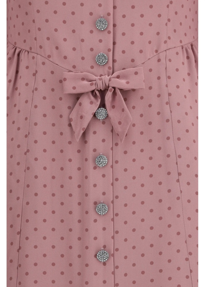 Rochii Polka Dot Midi Dress with Ruffles - Img 3