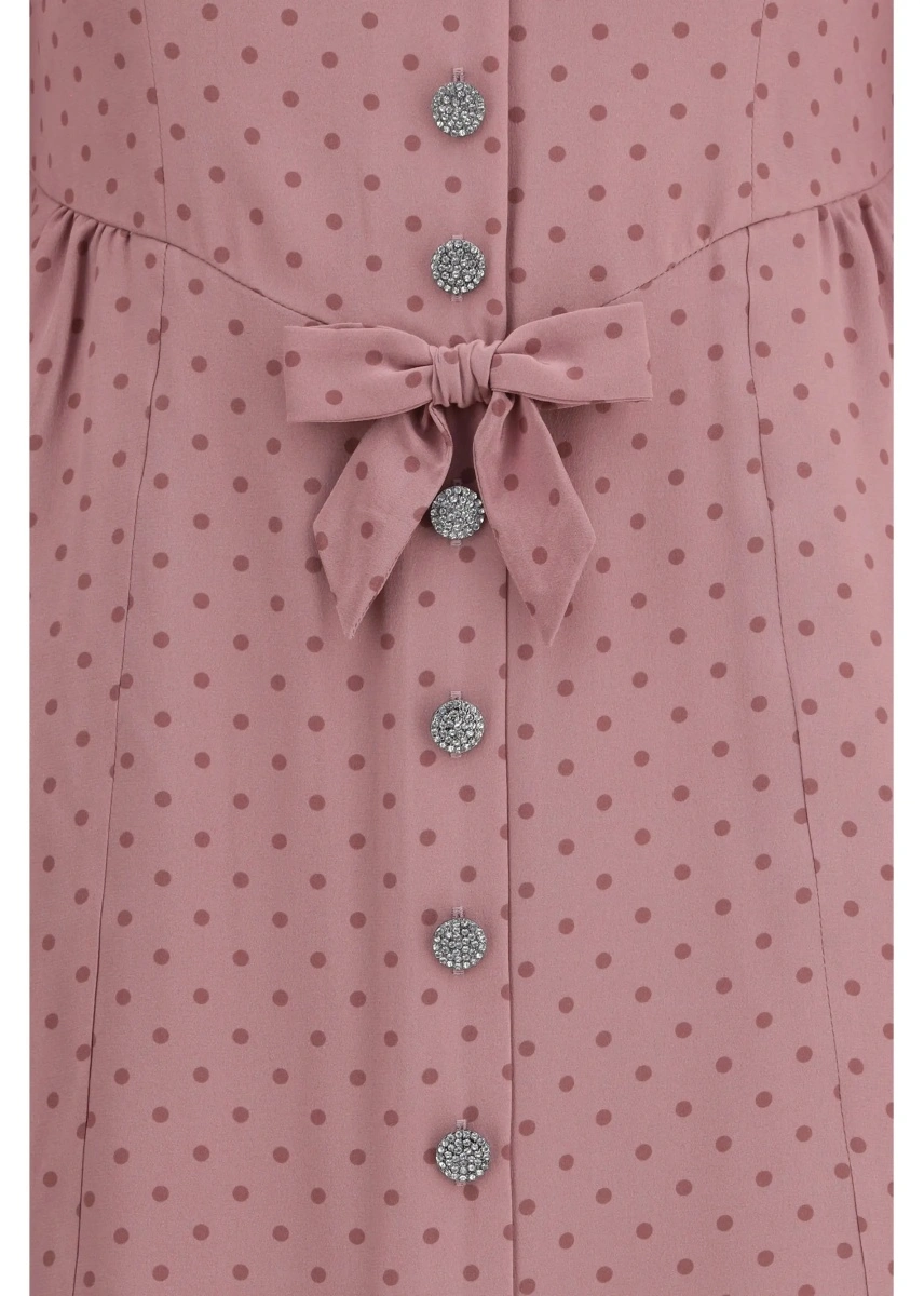 Rochii Polka Dot Midi Dress with Ruffles - Img 3