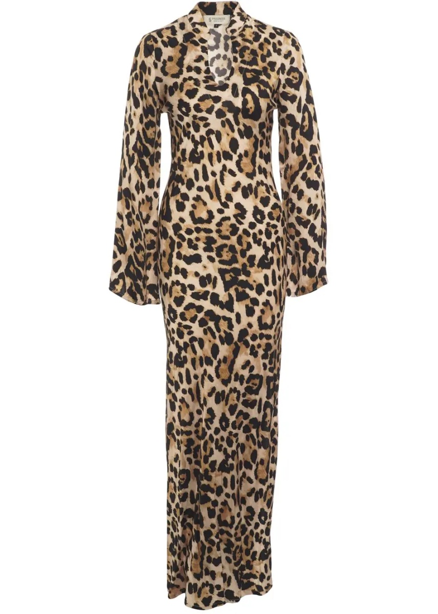 Rochii Satin maxi dress with print - Img 2