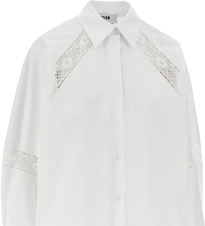 Rochii Shirt dress with lace inserts - Img 2