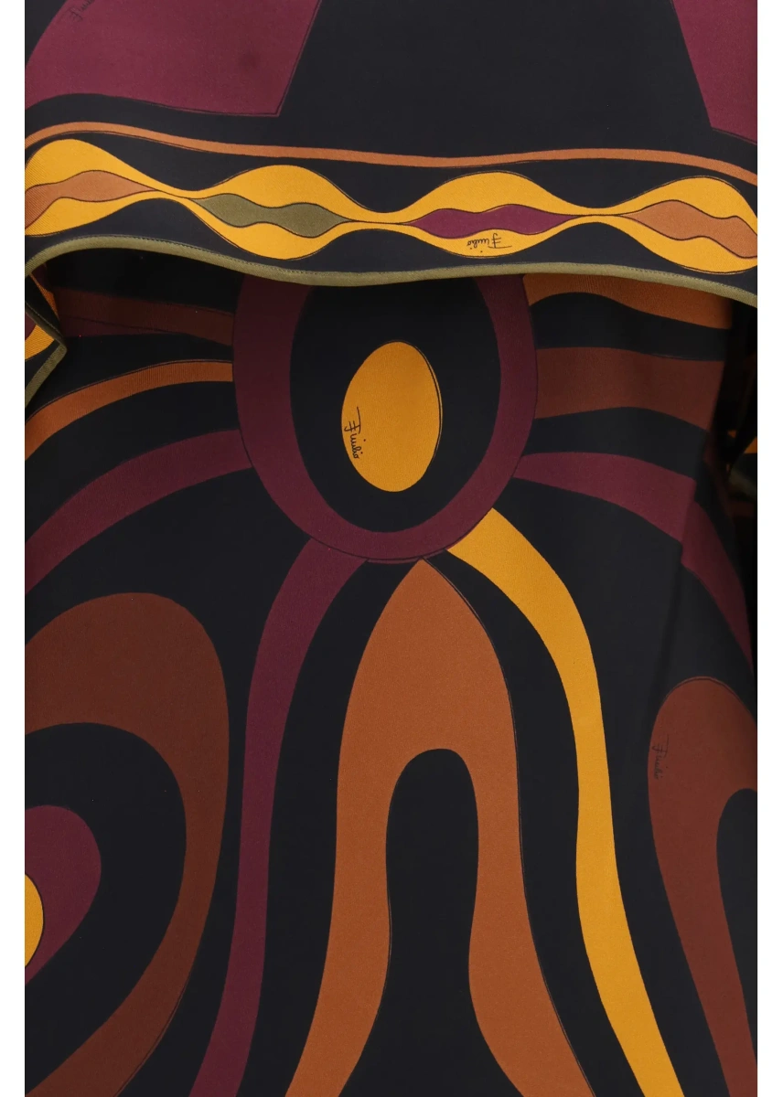 Rochii Silk Dress with shoulder cape - Img 3