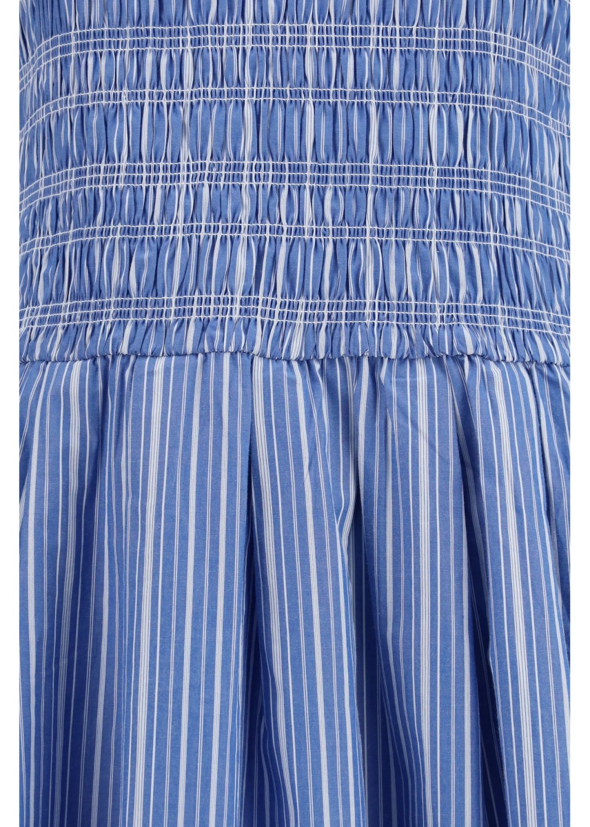 Rochii Striped cotton Dress with puff sleeves - Img 3