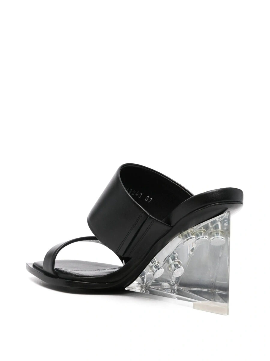 Saboti Alexander McQueen negri din piele si plexiglass - Img 3