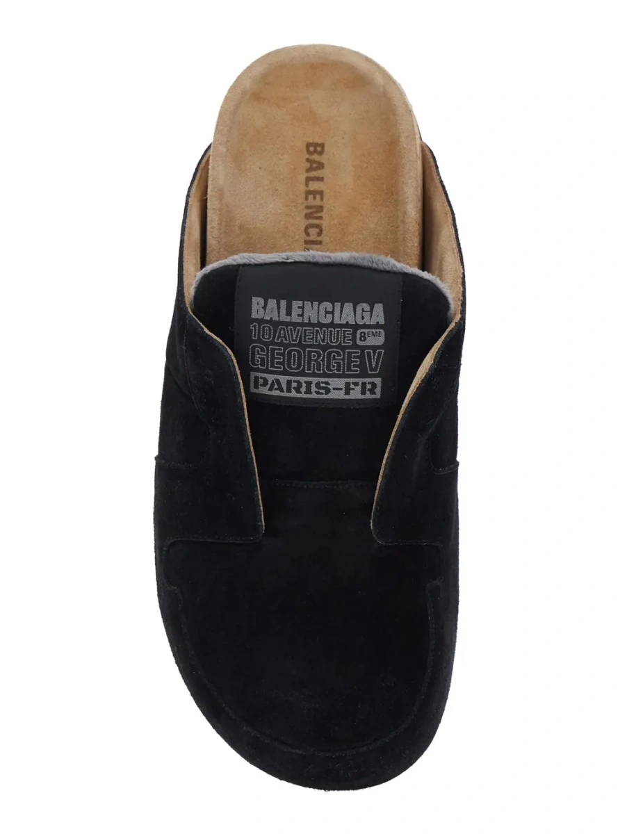 Saboti Balenciaga negri din piele intoarsa - Img 4