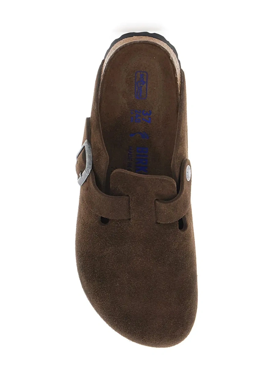 Saboti Birkenstock 'Boston' maro din piele intoarsa - Img 4