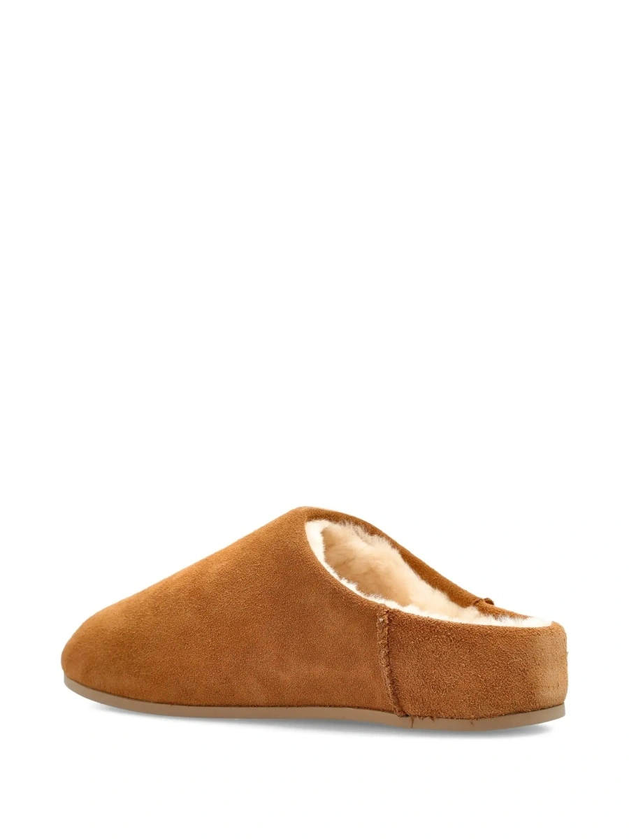 Saboti UGG bej din piele intoarsa si shearling 'Elea' - Img 7