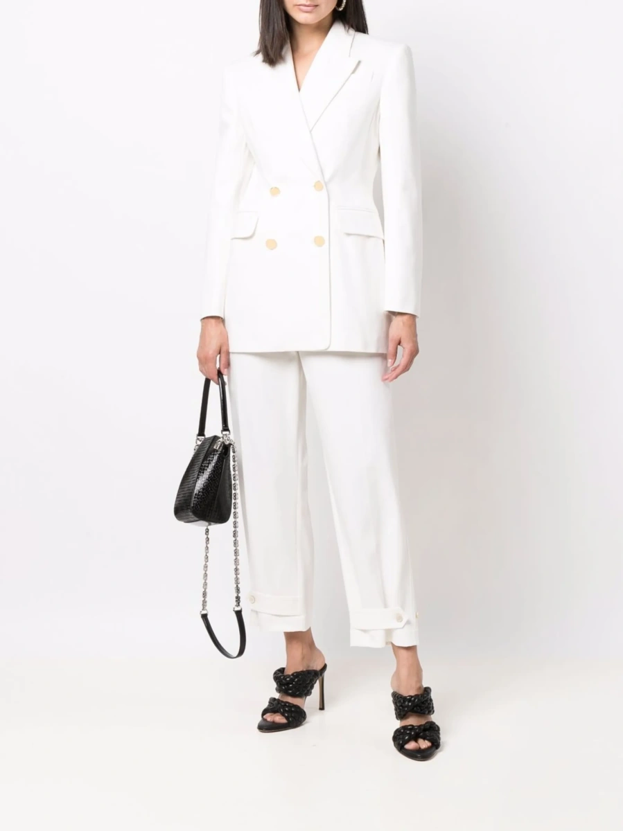 Sacou Alexander McQueen alb din bumbac - Img 2
