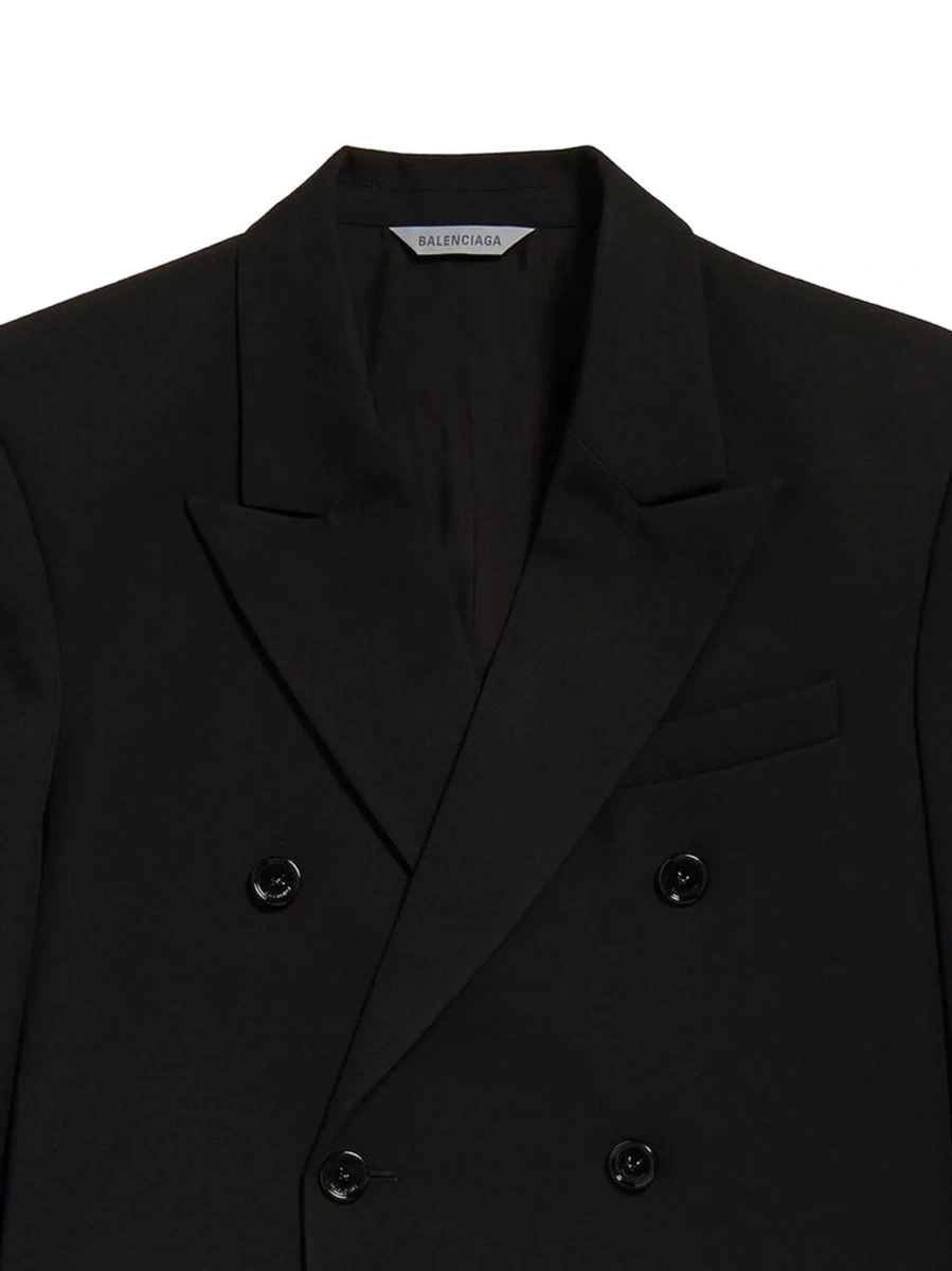 Sacou Balenciaga negru din lana - Img 4