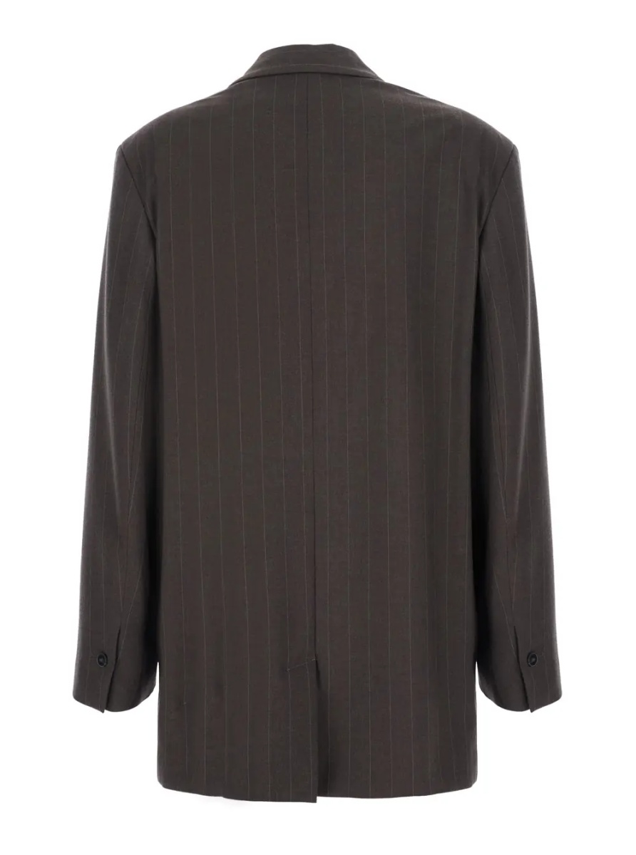 Sacou BLAZER with collar and long sleeves in Tech Fabric beige women - Img 2