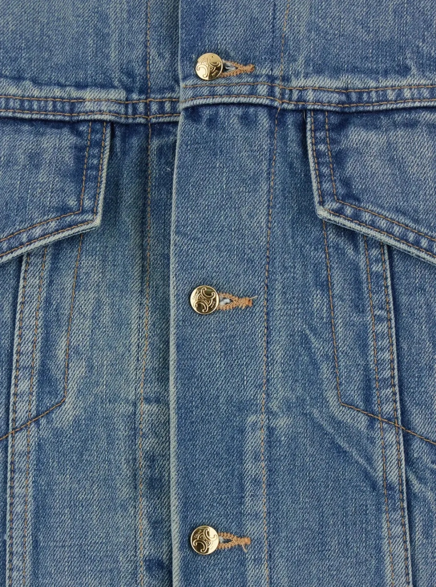 Sacou Céline albastru din bumbac - Img 3