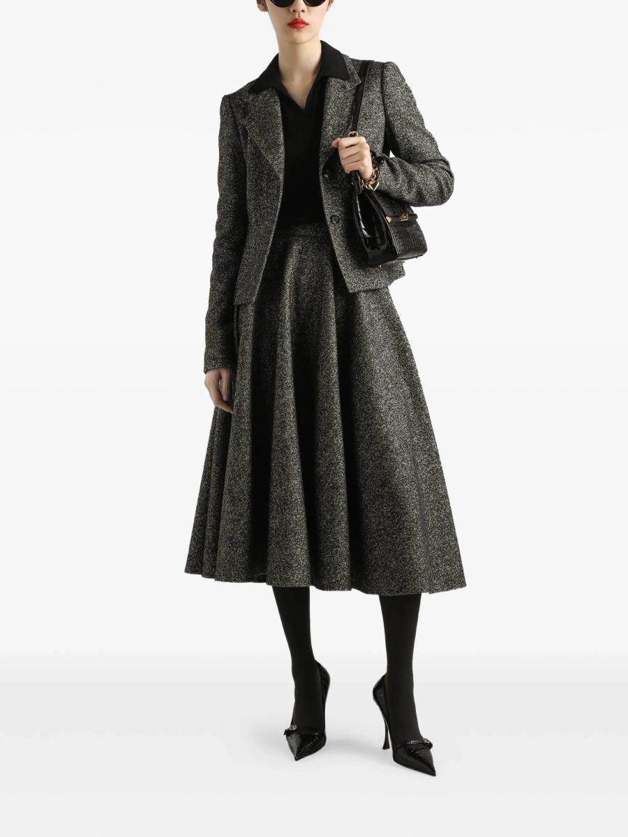 Sacou Dolce &amp; Gabbana gri din lana si poliamida - Img 2