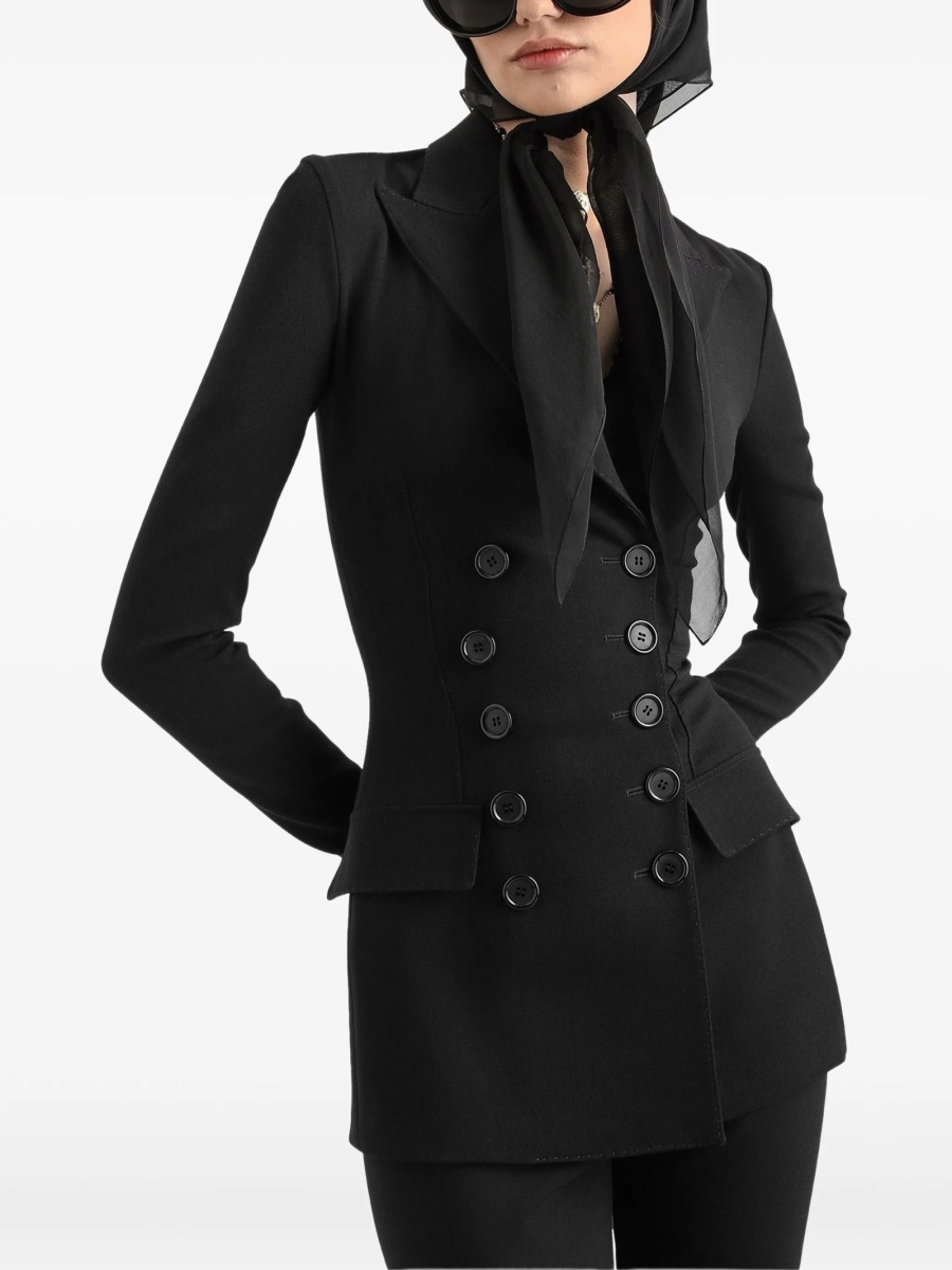 Sacou Dolce &amp; Gabbana negru din lana si elastan - Img 4