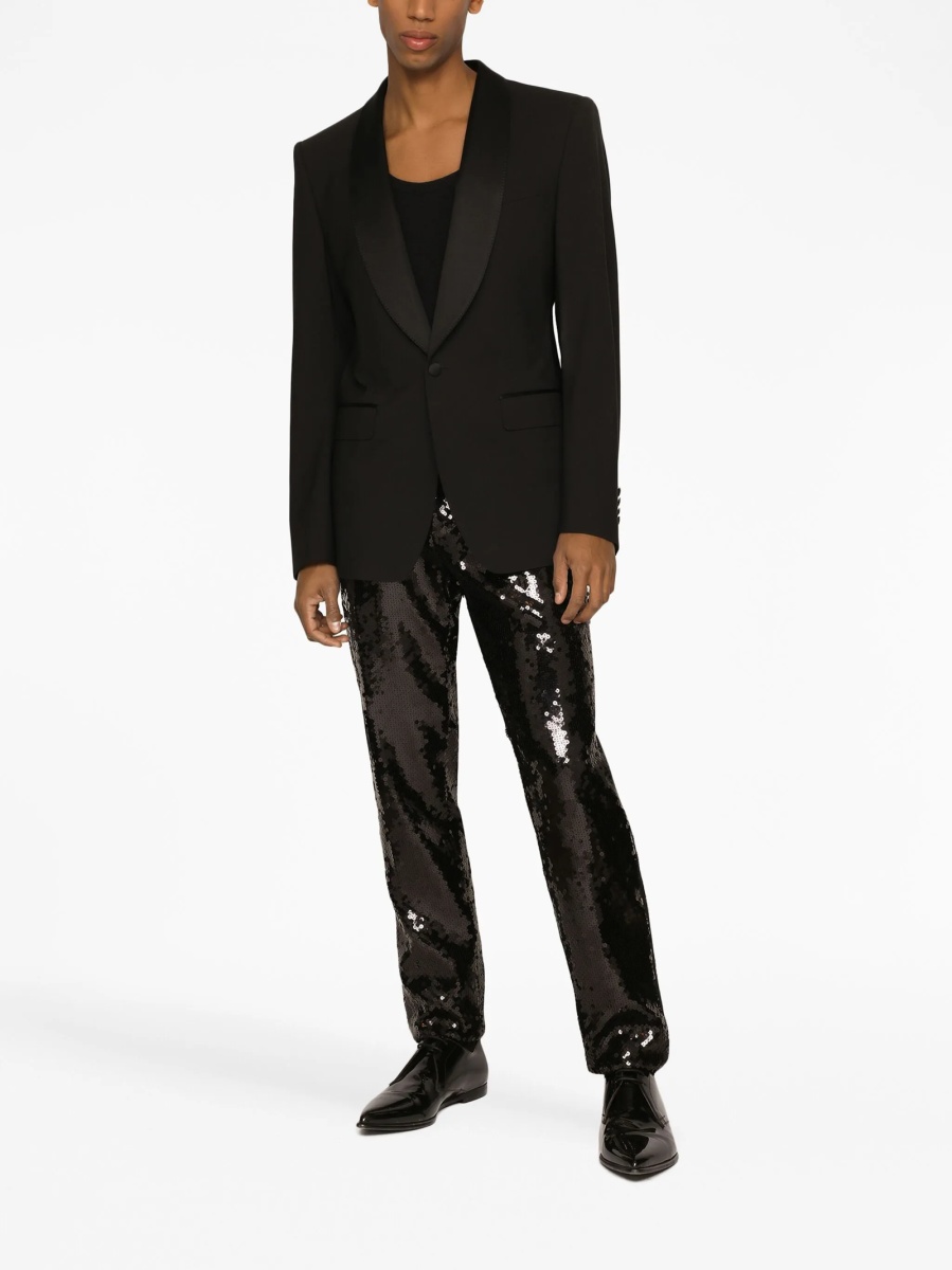 Sacou Dolce &amp; Gabbana negru din lana si polyester - Img 3