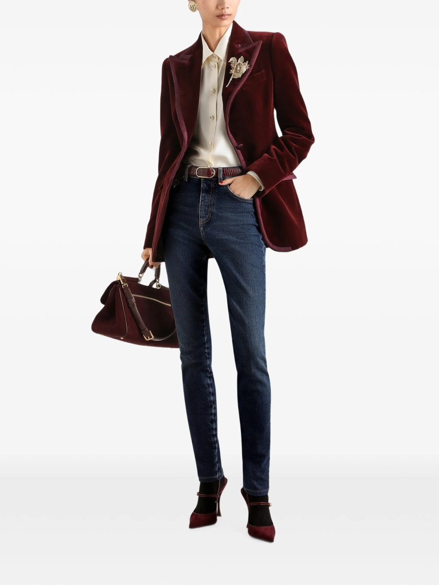 Sacou Dolce &amp; Gabbana violet din matase si polyester - Img 2