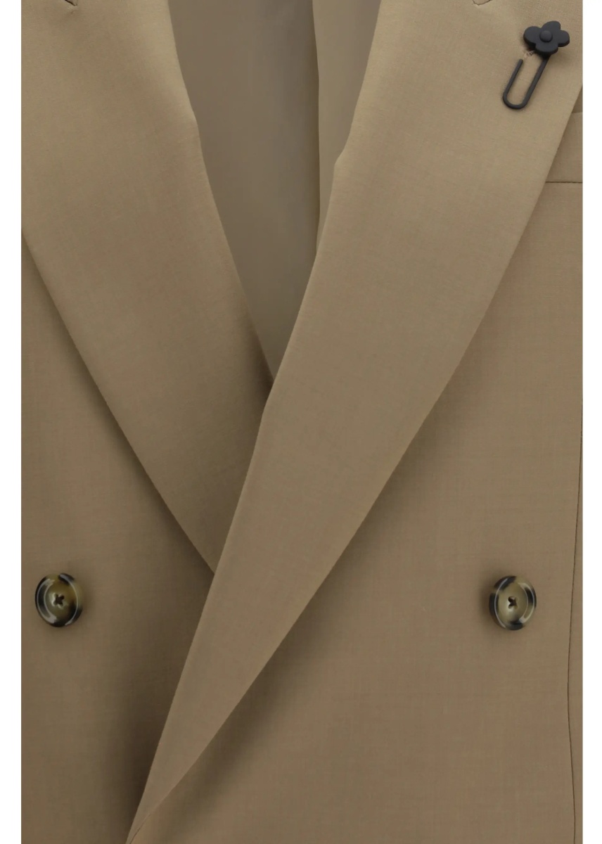 Sacou Double-breasted stretch wool blend Blazer - Img 3