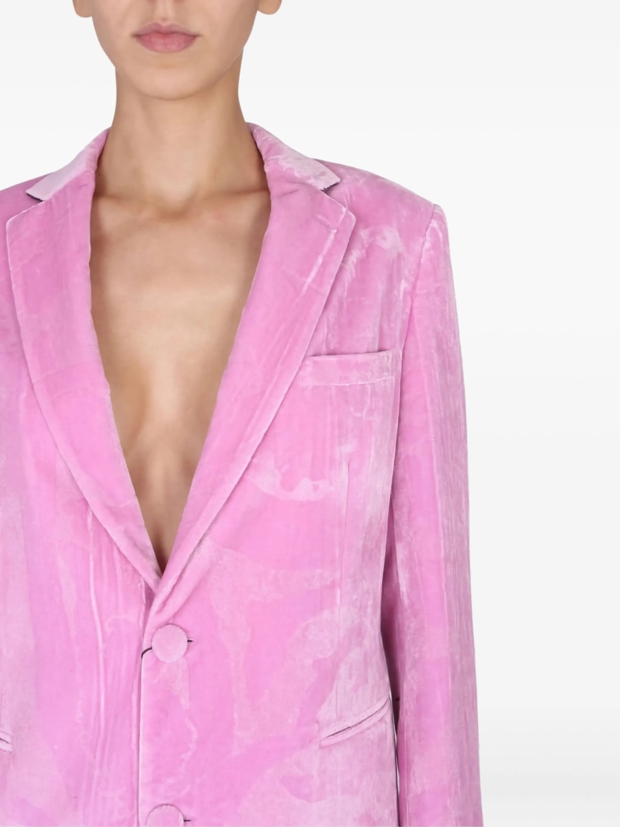 Sacou ETRO roz din material textil - Img 4