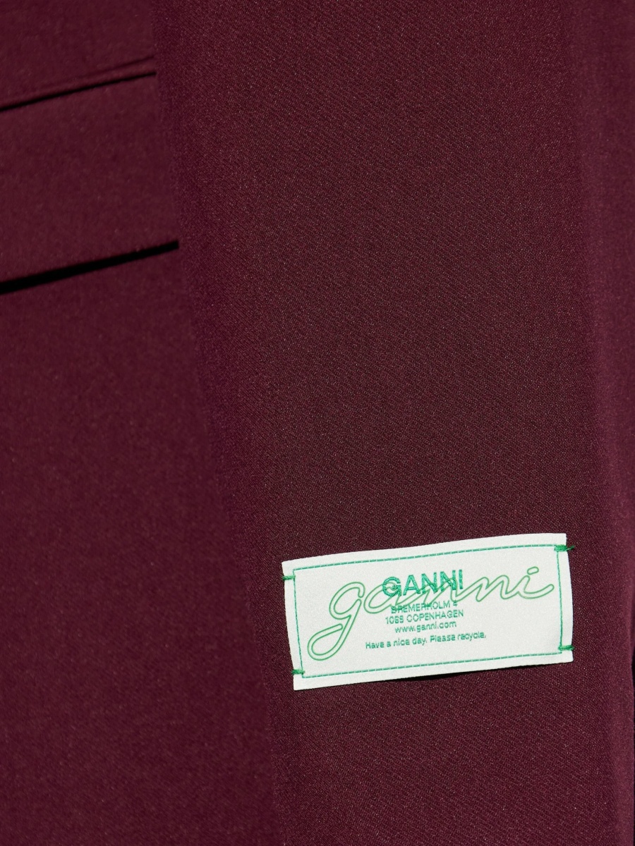 Sacou Ganni rosu din vascoza si material textil - Img 5