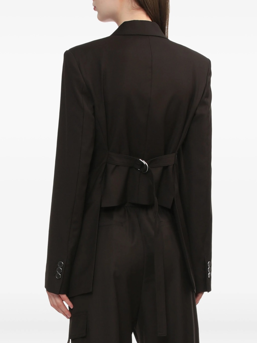 Sacou HELMUT LANG maro din polyester si lana - Img 4