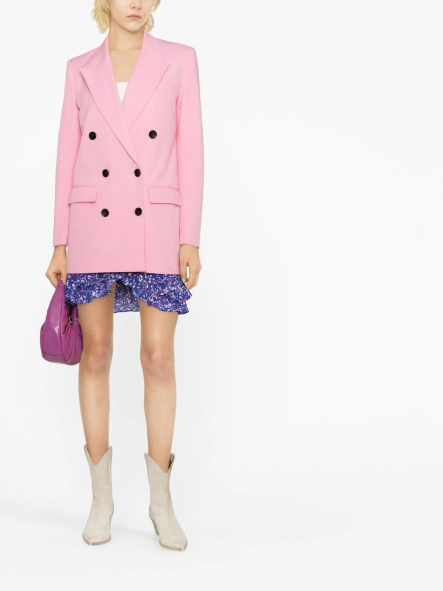 Sacou Isabel Marant roz din vascoza si bumbac - Img 2