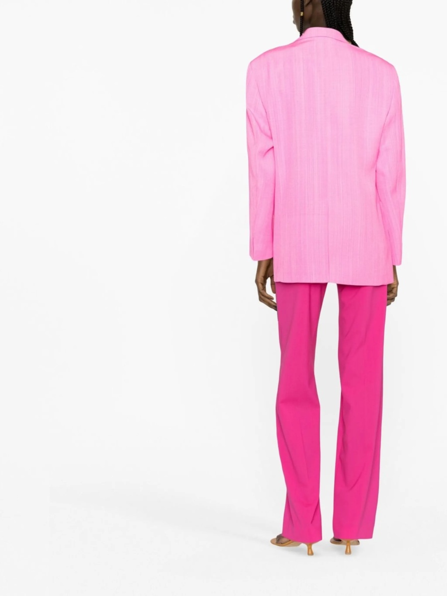 Sacou JACQUEMUS roz din vascoza si matase - Img 3