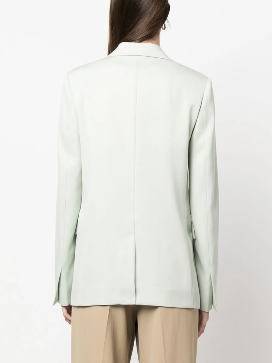 Sacou Lanvin verde din lana si corn - Img 4
