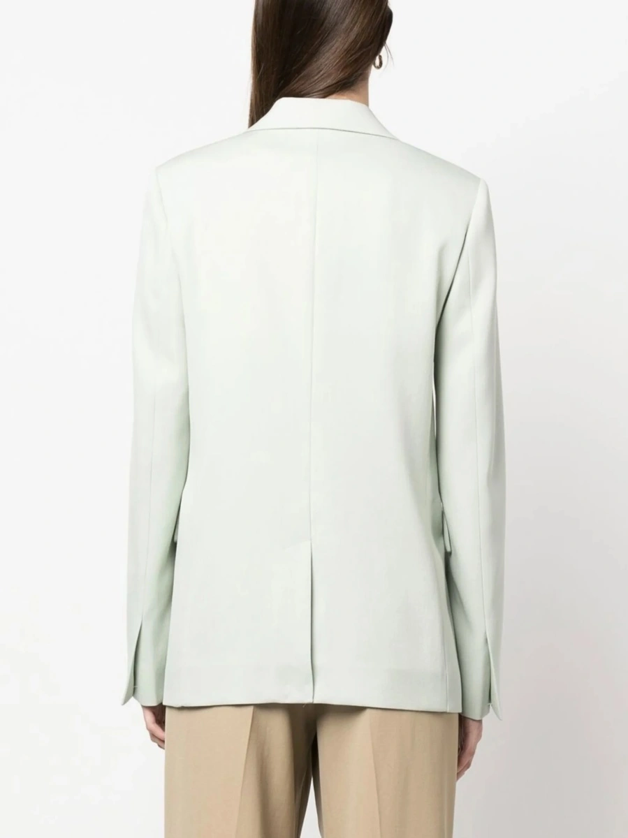 Sacou Lanvin verde din lana si corn - Img 4