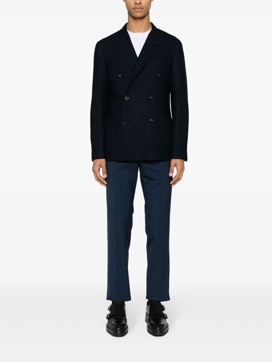 Sacou Lardini albastru din bumbac - Img 2