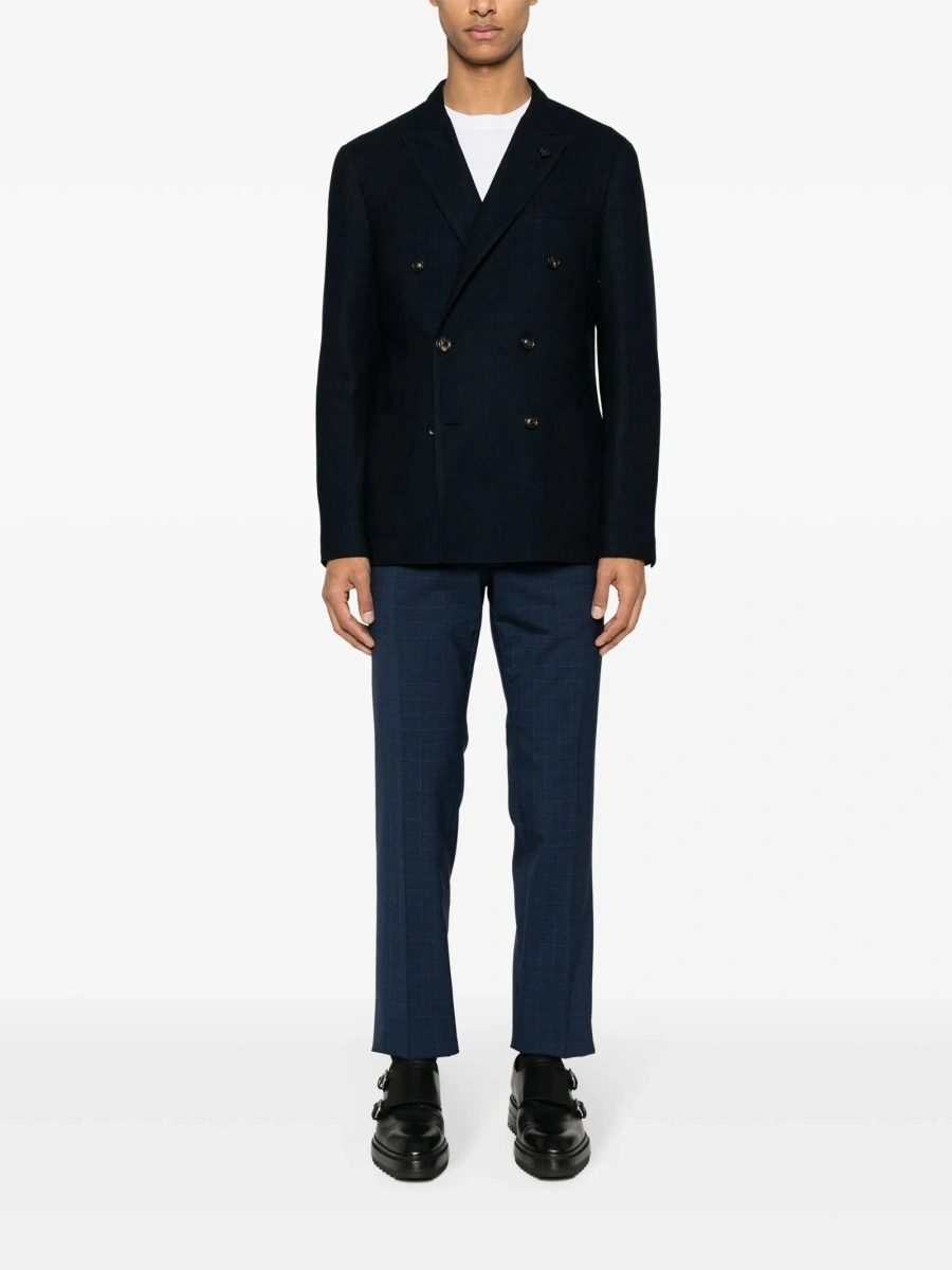 Sacou Lardini albastru din bumbac - Img 2