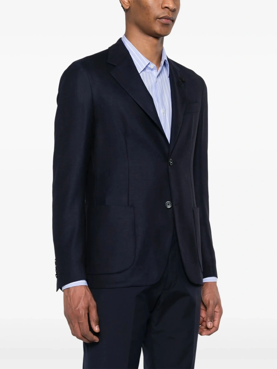 Sacou Lardini albastru din lana - Img 3