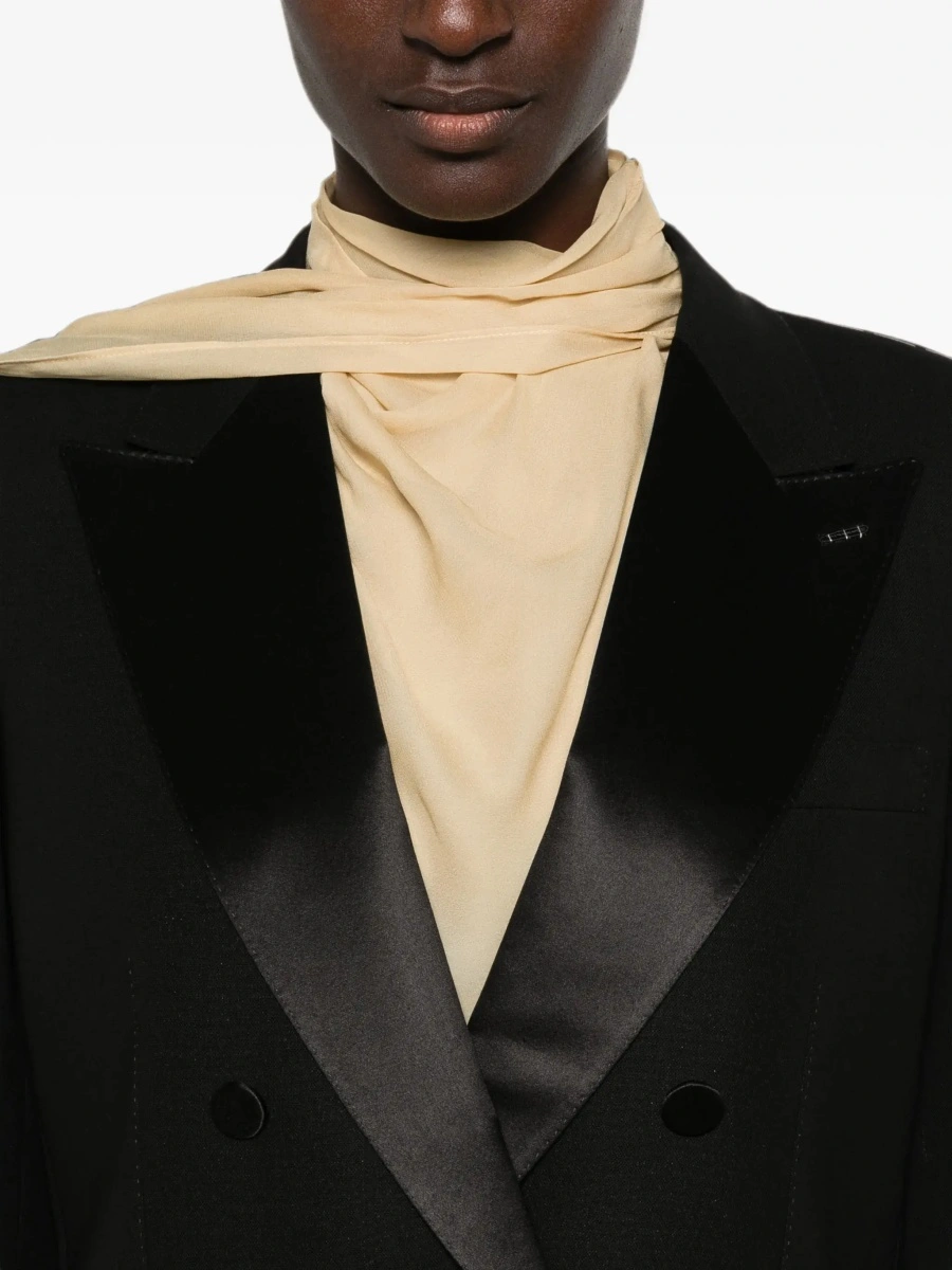 Sacou light virgin wool double breasted tuxedojacket - Img 6