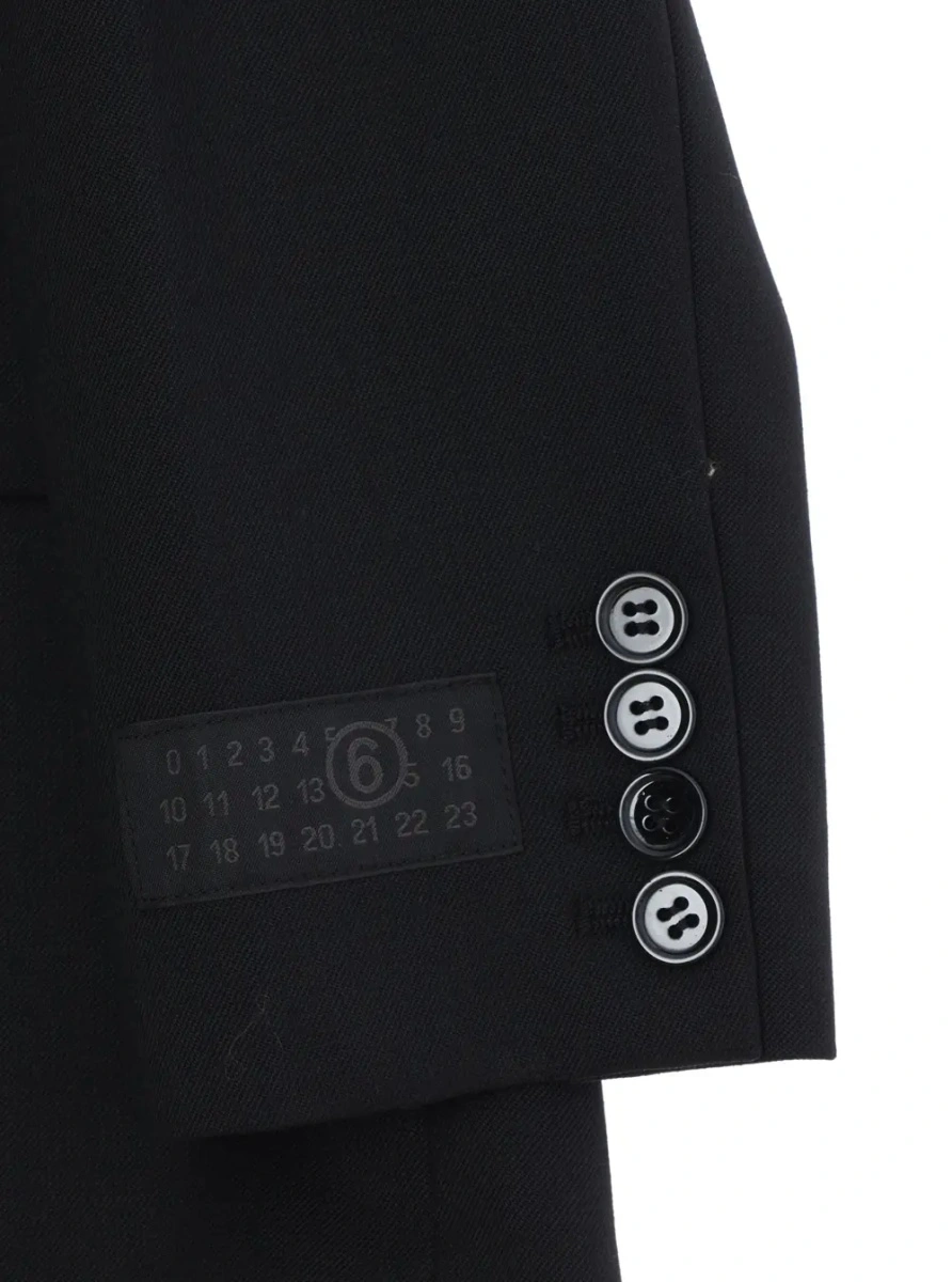 Sacou MM6 MAISON MARGIELA KIDS negru din lana - Img 3