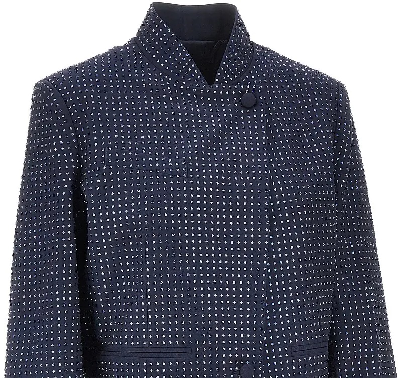 Sacou Strass-embellished cropped jacket - Img 2
