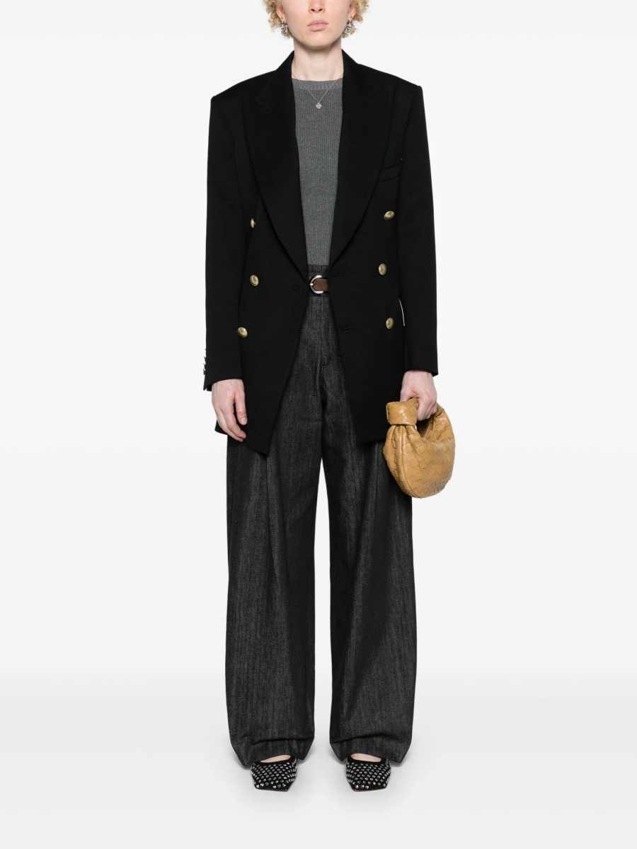 Sacou Victoria Beckham negru din polyester si lana - Img 2