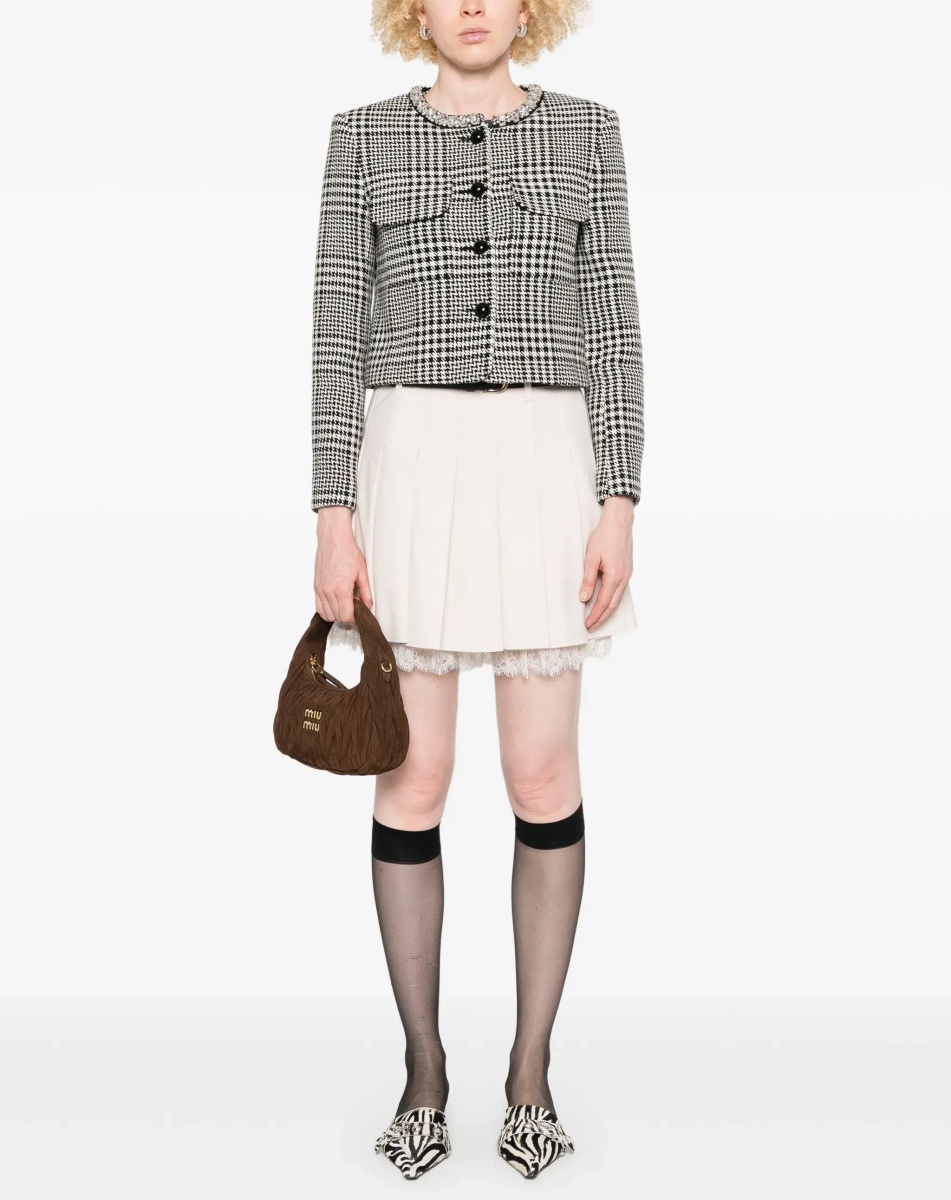 Sacouri Houndstooth Jacket With Crystals - Img 2