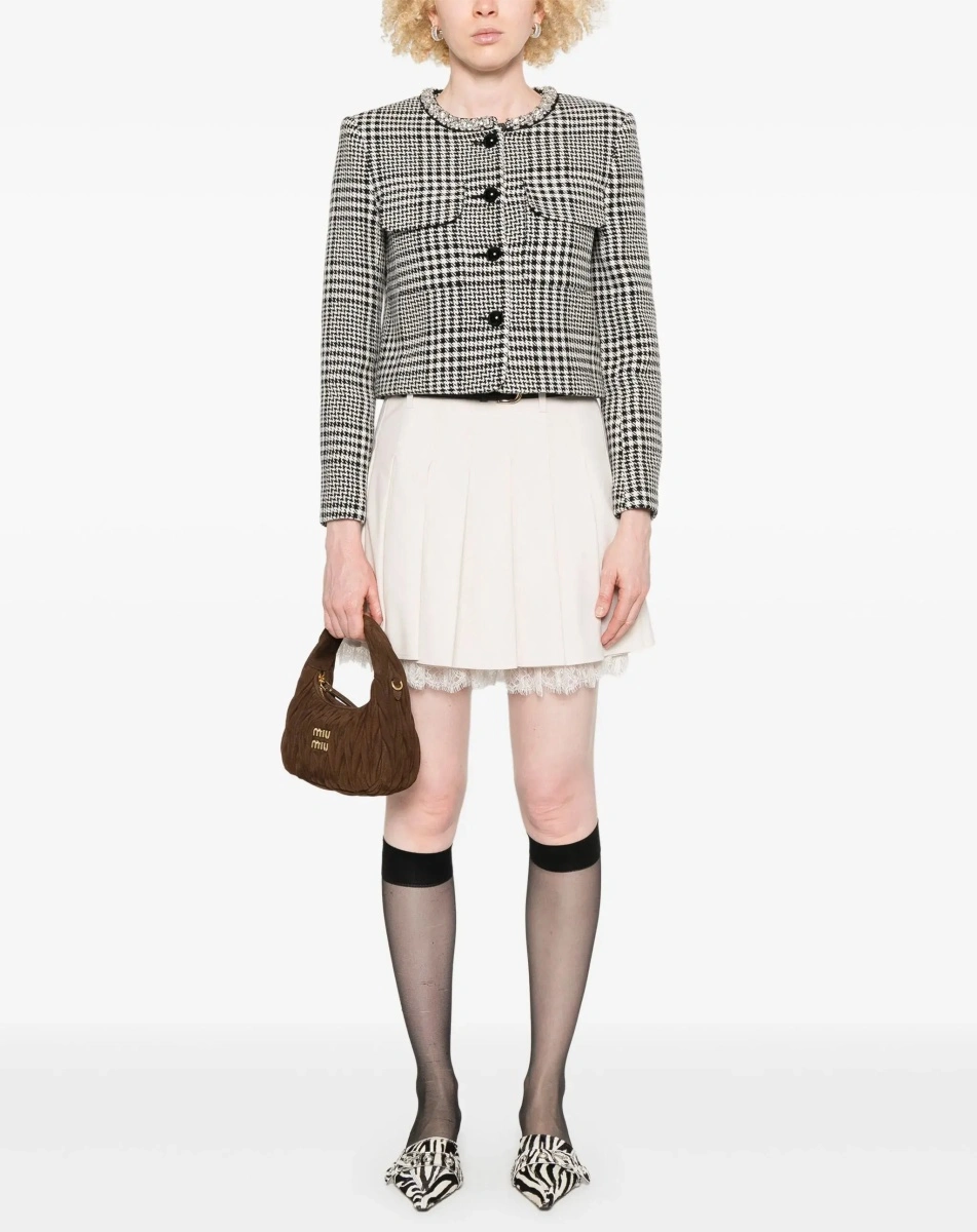 Sacouri Houndstooth Jacket With Crystals - Img 2