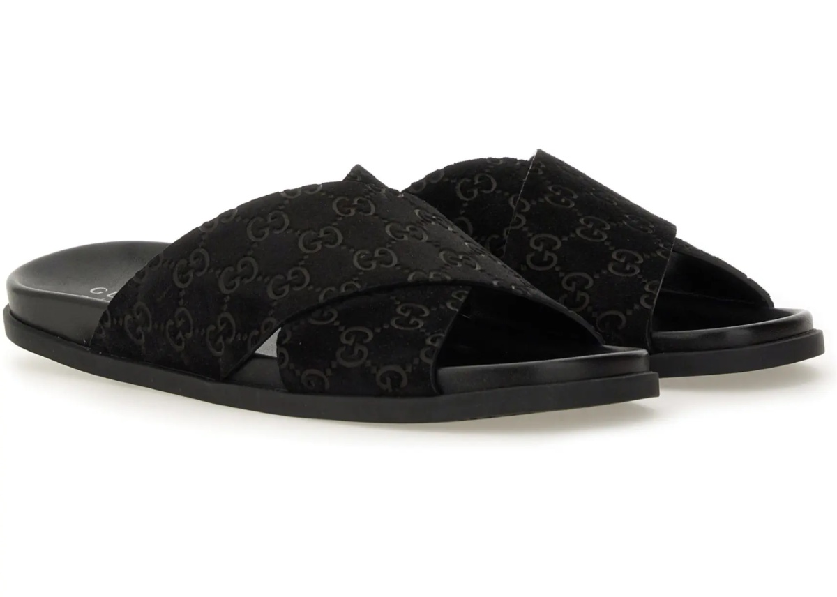 Sandal Slider With Gg Pattern - Img 2