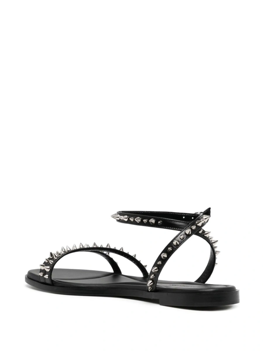 Sandale Alexander McQueen negre din piele - Img 3