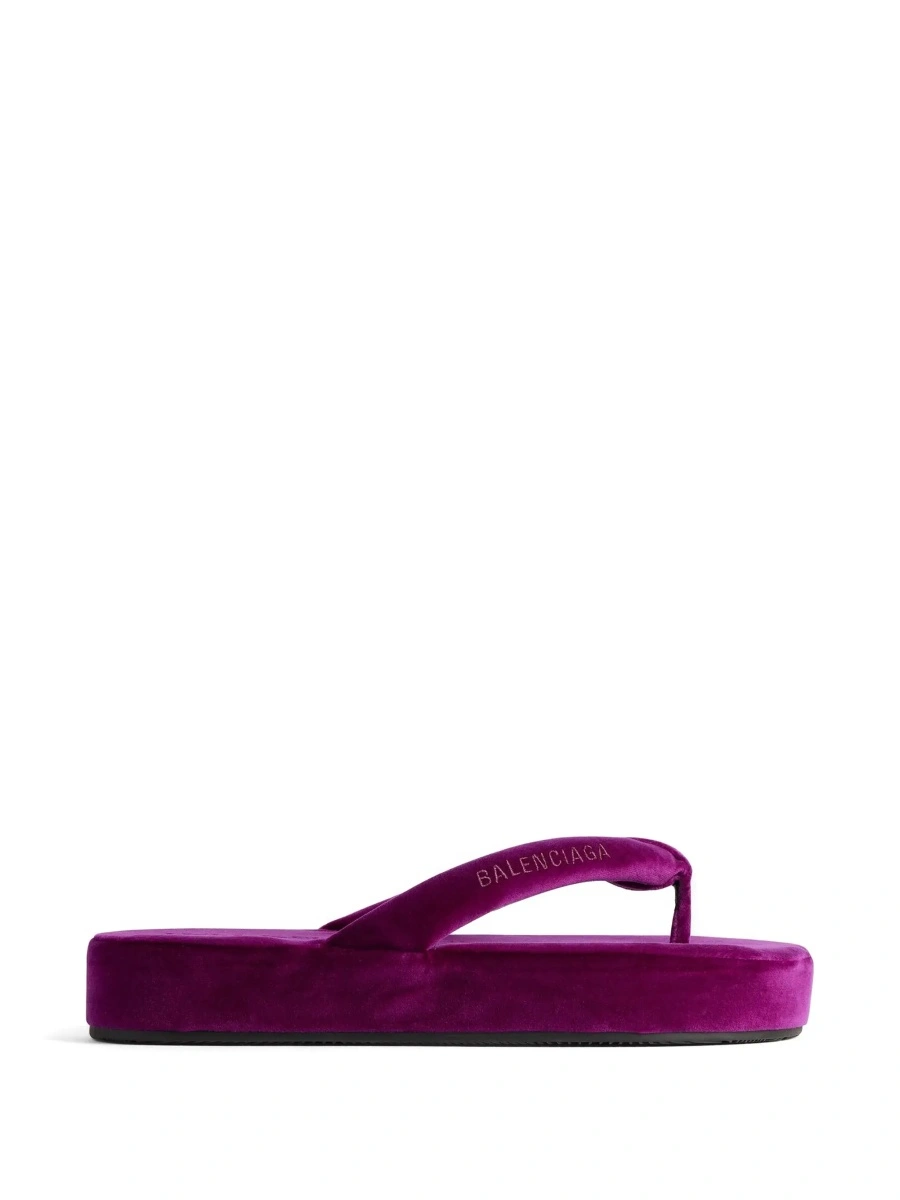 Sandale Balenciaga mov din bumbac - Img 9