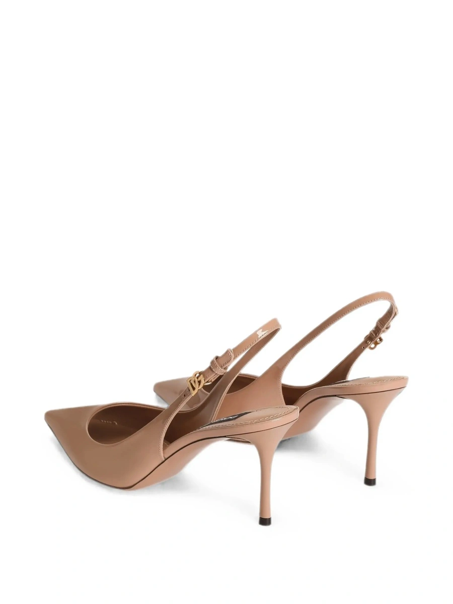 Sandale cu toc Dolce &amp; Gabbana roz din piele lacuita - Img 5