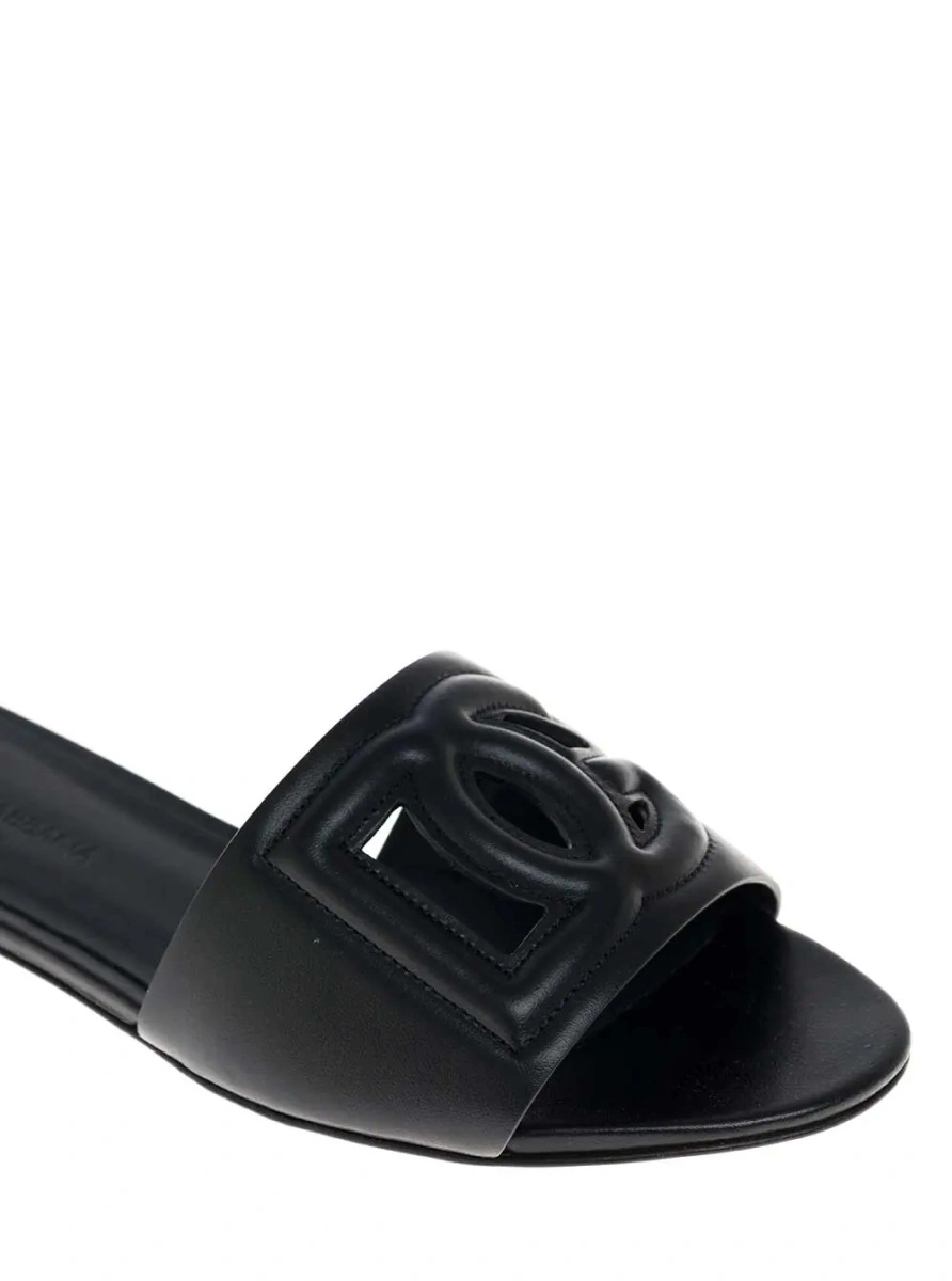 Sandale Dolce &amp; Gabbana negre din piele - Img 4