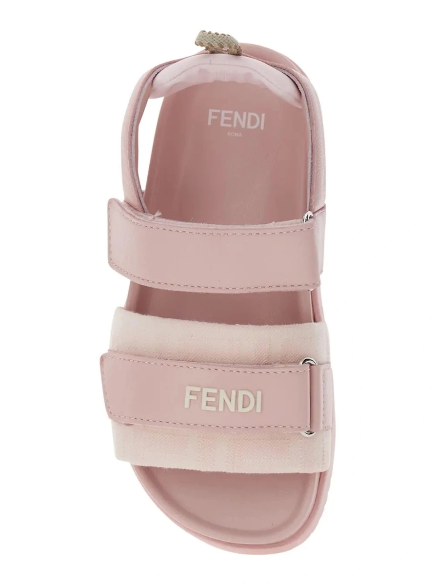 Sandale Fendi roz din piele - Img 4